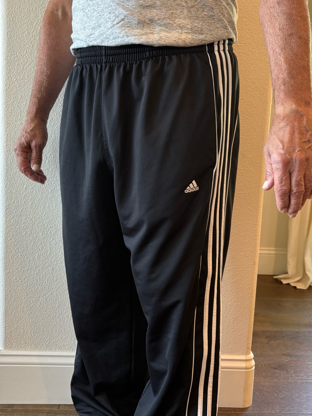 Vintage Adidas Black 3-Stripe Bungee Cinch Track Pants XL Y2K Bundle Deal